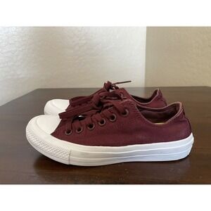 Converse Lunarlon II Low Women Sz 6.5 Maroon Chuck Taylor All Star Low Sneakers